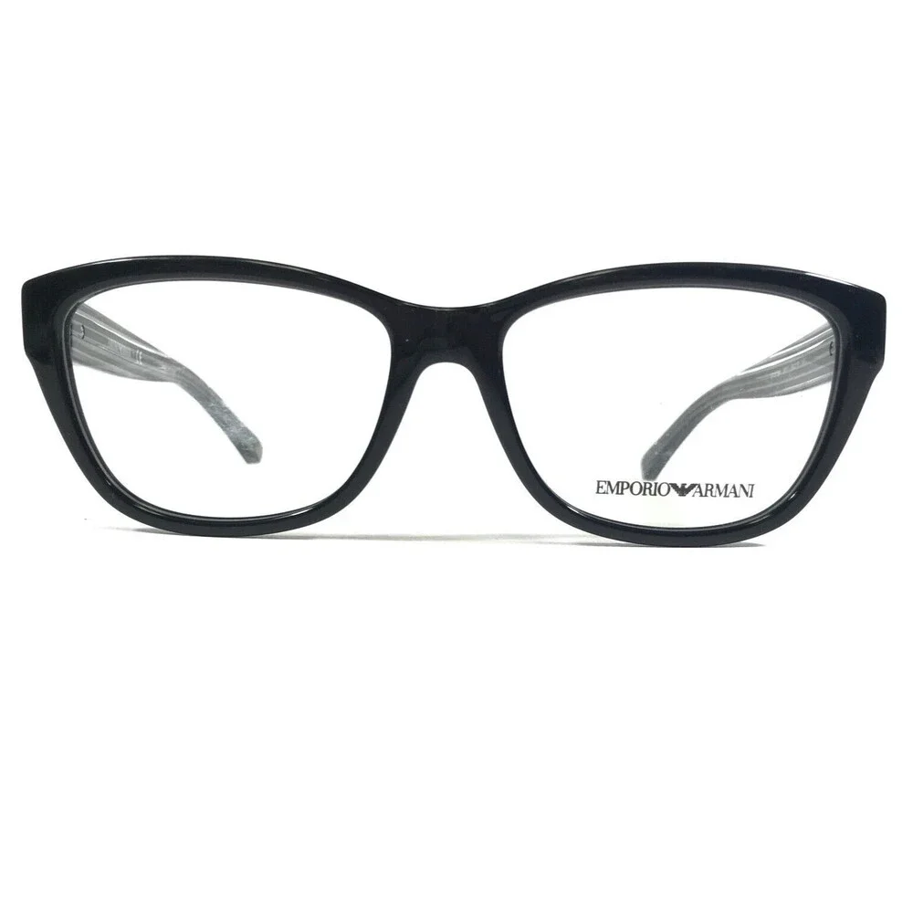 Emporio Armani Eyeglasses Frames EA3084 5017 Black Clear Square 54-16-140
